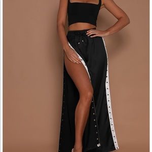 Meshki tear away black pants